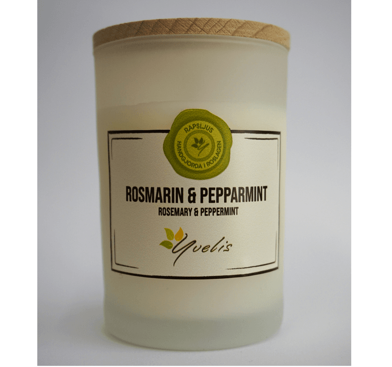 Duftlys Rosmarin & pepparmint